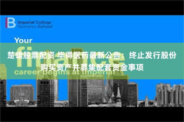 楚雄股票配资 毕得医药最新公告：终止发行股份购买资产并募集配套资金事项