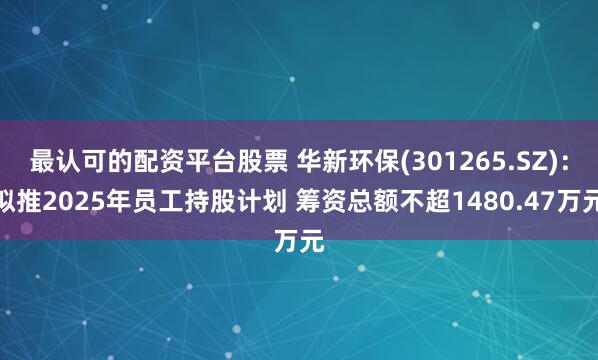 最认可的配资平台股票 华新环保(301265.SZ)：拟推2025年员工持股计划 筹资总额不超1480.47万元