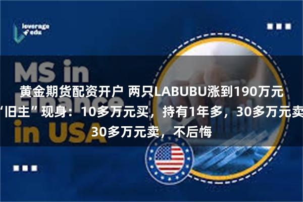 黄金期货配资开户 两只LABUBU涨到190万元！5年前“旧主”现身：10多万元买，持有1年多，30多万元卖，不后悔